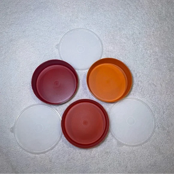 Tupperware Orange and Red Storage Set - Picture 3 of 9